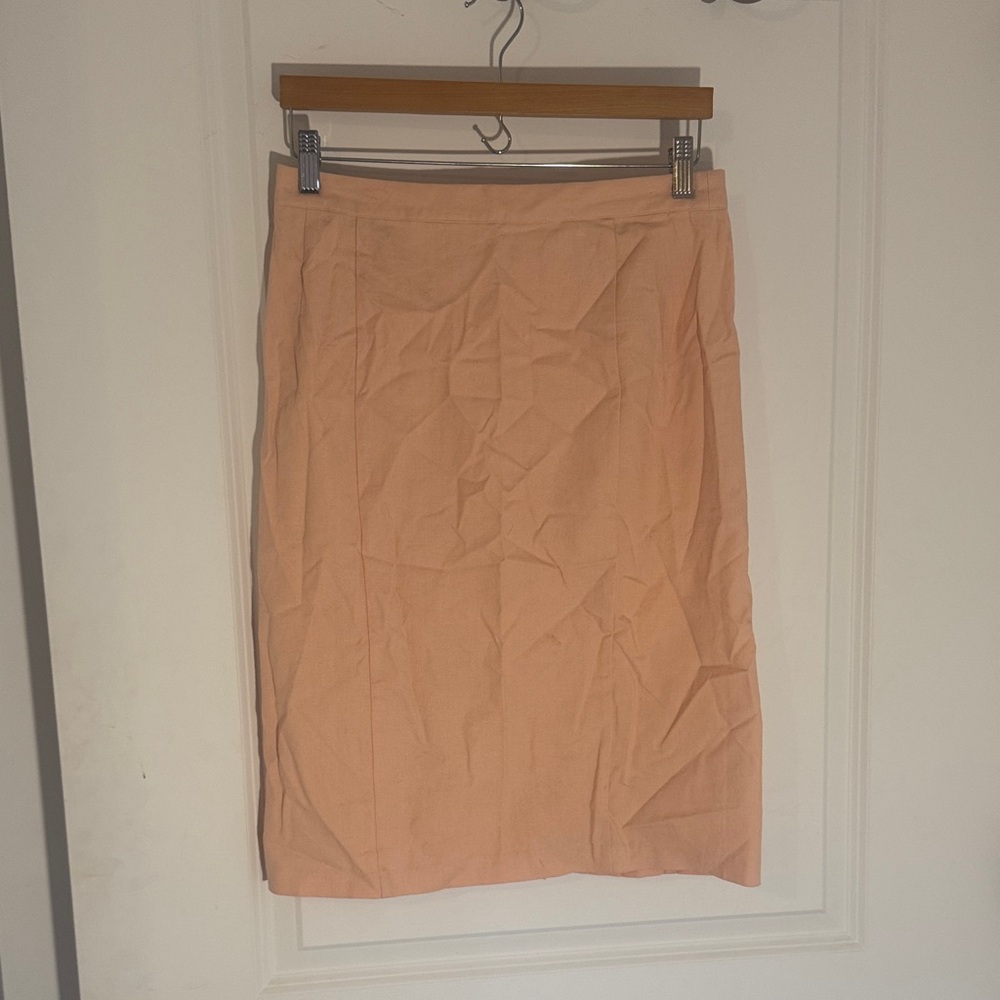 JustFab Peach-Tone Pencil Skirt
